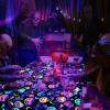 imageASPMIZ Halloween Tablecloth Rectangle Table Waterproof Blacklight Spooky Pumpkin Table Cloth Washable Polyester UV Reactive Table Cloth WrinkleFree Table Cover for Halloween Decorations 60 x 104Pumpkin