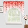 imageASPMIZ Valentines Day Kitchen Curtains Falling Red Love Heart Swag Curtain Valances Rod Pocket Romantic Swag Window Curtains Treatment Short Topper Curtains Valentine Decor 1 Panel 60 x 36 Inch