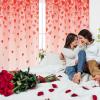 imageASPMIZ Valentines Day Love Heart Curtains  84 Inch Length 2 Panels Set Light Filter Romantic Curtains for Living Room amp Bedroom Rod Pocket Windows Decor 52 W x 84 L
