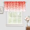 imageASPMIZ Valentines Kitchen Curtains Falling Red Love Heart Valances Windows Curtain Romantic Window Curtain Treatment Short Topper Curtains Valentine Decor 1 Panel Rod Pocket 60 x 18 Inch