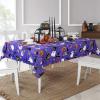 imageHalloween Tablecloth Spider Web and Pumpkin Table Cloth Bat Cobweb and Ghost Waterproof Tablecloths Spillproof Tablecover for Dinner Party Decoration Purple Rectangle 60 x 120 InchPurple