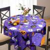 imageHalloween Tablecloth Spider Web and Pumpkin Table Cloth Bat Cobweb and Ghost Waterproof Tablecloths Spillproof Tablecover for Dinner Party Decoration Purple Rectangle 60 x 120 InchPurple