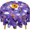 imageHalloween Tablecloth Spider Web and Pumpkin Table Cloth Bat Cobweb and Ghost Waterproof Tablecloths Spillproof Tablecover for Dinner Party Decoration Purple Rectangle 60 x 120 InchPurple