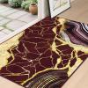 imageASPMIZ Marble Area Rug 3x5 Entryway Rug NonSlip Washable Indoor Door Mat Modern Small Throw Rugs for Kitchen Soft Faux Wool Red and Gold Rug Floor Carpet Front Door Rugs Low ProfileRed