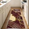 imageASPMIZ Marble Area Rug 3x5 Entryway Rug NonSlip Washable Indoor Door Mat Modern Small Throw Rugs for Kitchen Soft Faux Wool Red and Gold Rug Floor Carpet Front Door Rugs Low ProfileRed