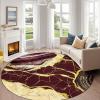 imageASPMIZ Marble Area Rug 3x5 Entryway Rug NonSlip Washable Indoor Door Mat Modern Small Throw Rugs for Kitchen Soft Faux Wool Red and Gold Rug Floor Carpet Front Door Rugs Low ProfileRed