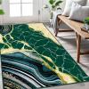 imageASPMIZ Marble Area Rug 3x5 Entryway Rug NonSlip Washable Indoor Door Mat Modern Small Throw Rugs for Kitchen Soft Faux Wool Red and Gold Rug Floor Carpet Front Door Rugs Low ProfileGreen