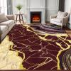 imageASPMIZ Marble Area Rug 3x5 Entryway Rug NonSlip Washable Indoor Door Mat Modern Small Throw Rugs for Kitchen Soft Faux Wool Red and Gold Rug Floor Carpet Front Door Rugs Low ProfileRed
