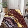 imageASPMIZ Marble Area Rug 3x5 Entryway Rug NonSlip Washable Indoor Door Mat Modern Small Throw Rugs for Kitchen Soft Faux Wool Red and Gold Rug Floor Carpet Front Door Rugs Low ProfileRed