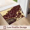 imageASPMIZ Marble Area Rug 3x5 Entryway Rug NonSlip Washable Indoor Door Mat Modern Small Throw Rugs for Kitchen Soft Faux Wool Red and Gold Rug Floor Carpet Front Door Rugs Low ProfileRed