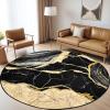 imageASPMIZ Marble Area Rug 3x5 Entryway Rug NonSlip Washable Indoor Door Mat Modern Small Throw Rugs for Kitchen Soft Faux Wool Red and Gold Rug Floor Carpet Front Door Rugs Low ProfileBlack