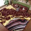 imageASPMIZ Marble Area Rug 3x5 Entryway Rug NonSlip Washable Indoor Door Mat Modern Small Throw Rugs for Kitchen Soft Faux Wool Red and Gold Rug Floor Carpet Front Door Rugs Low ProfileRed
