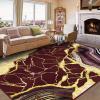 imageASPMIZ Marble Area Rug 3x5 Entryway Rug NonSlip Washable Indoor Door Mat Modern Small Throw Rugs for Kitchen Soft Faux Wool Red and Gold Rug Floor Carpet Front Door Rugs Low ProfileRed