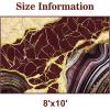 imageASPMIZ Marble Area Rug 3x5 Entryway Rug NonSlip Washable Indoor Door Mat Modern Small Throw Rugs for Kitchen Soft Faux Wool Red and Gold Rug Floor Carpet Front Door Rugs Low ProfileRed