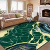 imageASPMIZ Marble Area Rug 3x5 Entryway Rug NonSlip Washable Indoor Door Mat Modern Small Throw Rugs for Kitchen Soft Faux Wool Red and Gold Rug Floor Carpet Front Door Rugs Low ProfileGreen