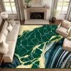 imageASPMIZ Marble Area Rug 3x5 Entryway Rug NonSlip Washable Indoor Door Mat Modern Small Throw Rugs for Kitchen Soft Faux Wool Red and Gold Rug Floor Carpet Front Door Rugs Low ProfileGreen