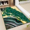 imageASPMIZ Marble Area Rug 3x5 Entryway Rug NonSlip Washable Indoor Door Mat Modern Small Throw Rugs for Kitchen Soft Faux Wool Red and Gold Rug Floor Carpet Front Door Rugs Low ProfileGreen