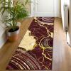imageASPMIZ Marble Area Rug 3x5 Entryway Rug NonSlip Washable Indoor Door Mat Modern Small Throw Rugs for Kitchen Soft Faux Wool Red and Gold Rug Floor Carpet Front Door Rugs Low ProfileRed