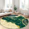 imageASPMIZ Marble Area Rug 3x5 Entryway Rug NonSlip Washable Indoor Door Mat Modern Small Throw Rugs for Kitchen Soft Faux Wool Red and Gold Rug Floor Carpet Front Door Rugs Low ProfileGreen