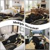 imageASPMIZ Marble Area Rug 3x5 Entryway Rug NonSlip Washable Indoor Door Mat Modern Small Throw Rugs for Kitchen Soft Faux Wool Red and Gold Rug Floor Carpet Front Door Rugs Low ProfileBlack