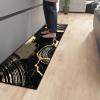 imageASPMIZ Marble Area Rug 3x5 Entryway Rug NonSlip Washable Indoor Door Mat Modern Small Throw Rugs for Kitchen Soft Faux Wool Red and Gold Rug Floor Carpet Front Door Rugs Low ProfileBlack