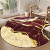 imageASPMIZ Marble Area Rug 3x5 Entryway Rug NonSlip Washable Indoor Door Mat Modern Small Throw Rugs for Kitchen Soft Faux Wool Red and Gold Rug Floor Carpet Front Door Rugs Low ProfileRed