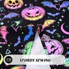 image:imageASPMIZ Halloween Tablecloth Rectangular 60 x 84 Waterproof Blacklight Spooky Pumpkin Table Cloths Washable Fluorescent Black Table Cloth UV Reactive Table Cover for Halloween Party DecorationsPumpkin