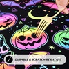 image:imageASPMIZ Halloween Tablecloth Rectangular 60 x 84 Waterproof Blacklight Spooky Pumpkin Table Cloths Washable Fluorescent Black Table Cloth UV Reactive Table Cover for Halloween Party DecorationsPumpkin