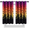 image:imageASPMIZ Halloween Curtains for Bedroom Spider Web Bat Blackout Curtains for Living Room Orange Purple Ombre Curtains 84 Inch Length 2 Panels Set Grommet Top Drapes for Halloween Party 52W x 84LPurple